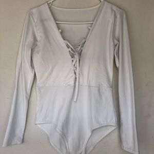 White long sleeve bodysuit
